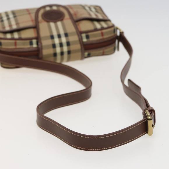 Burberrys Nova Check Shoulder Bag PVC Leather Beige Auth mr265 - Picture 8 of 16